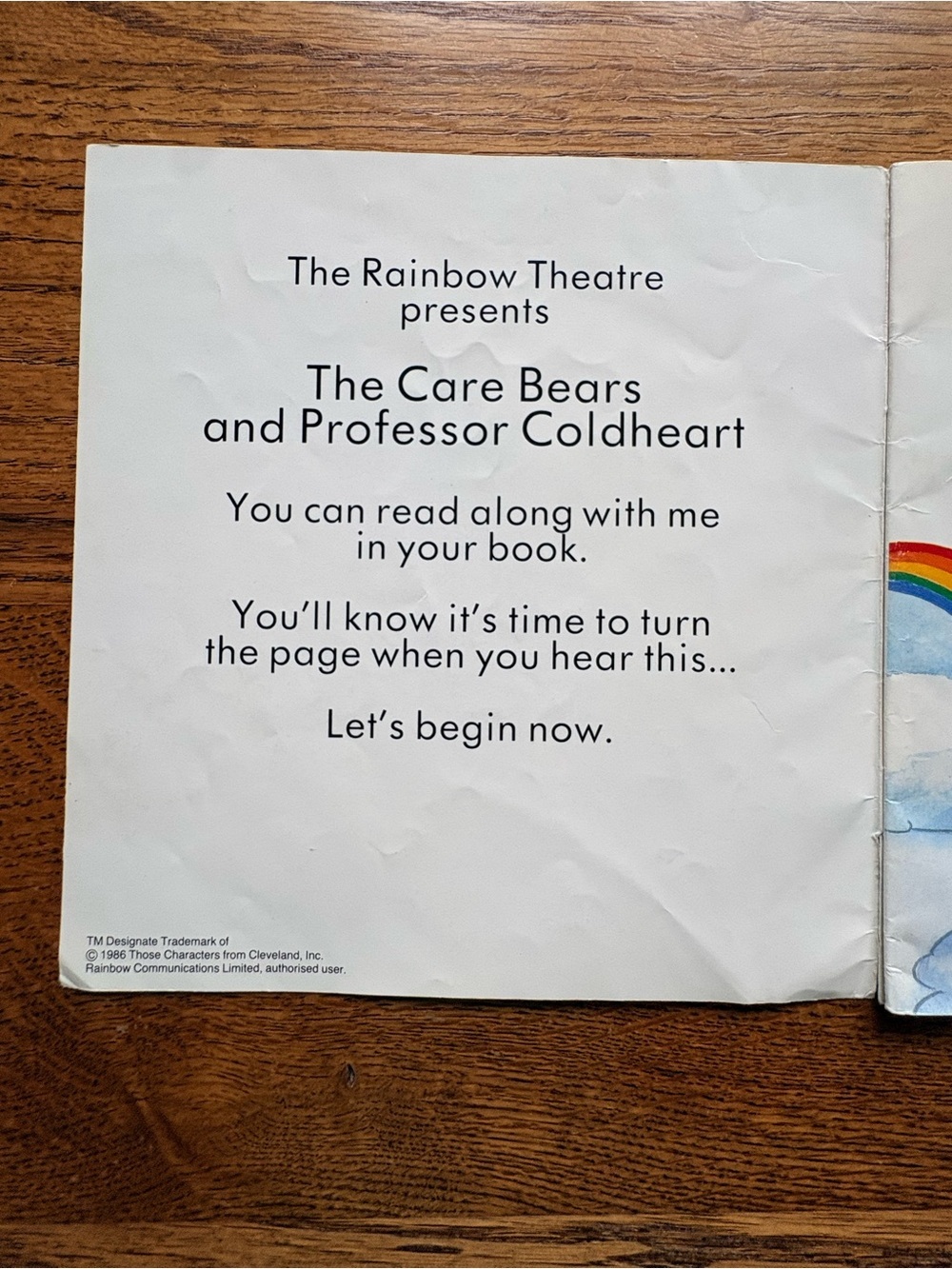 VTG 1986 Care Bears childrens Book "Care Bears and Professor Coldheart" - Picture 8 of 9